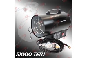 51000 BTU FORCED AIR PROPANE LP GAS SPACE OUTDOOR HEATER HEATIN W/REGULATOR HOSE